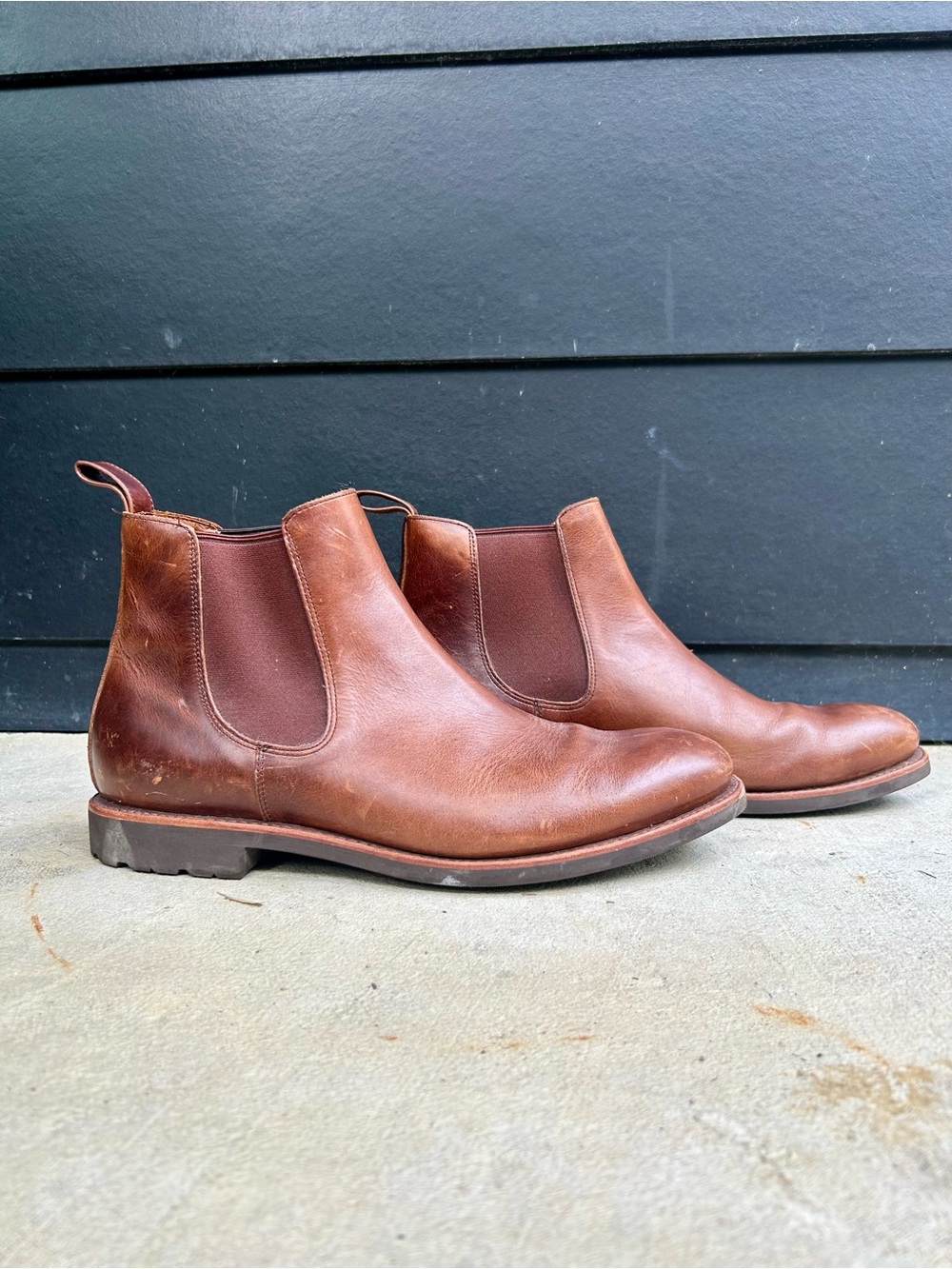 Men’s J.Crew Brown Leather Chelsea Boot 10 ½